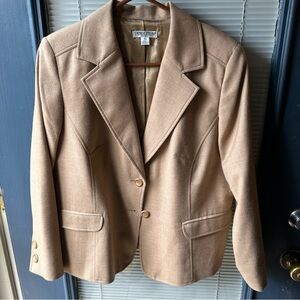 Pendleton Blazer Womens 16 Vintage Y2k Jacket Camel Virgin Wool Light Academia
